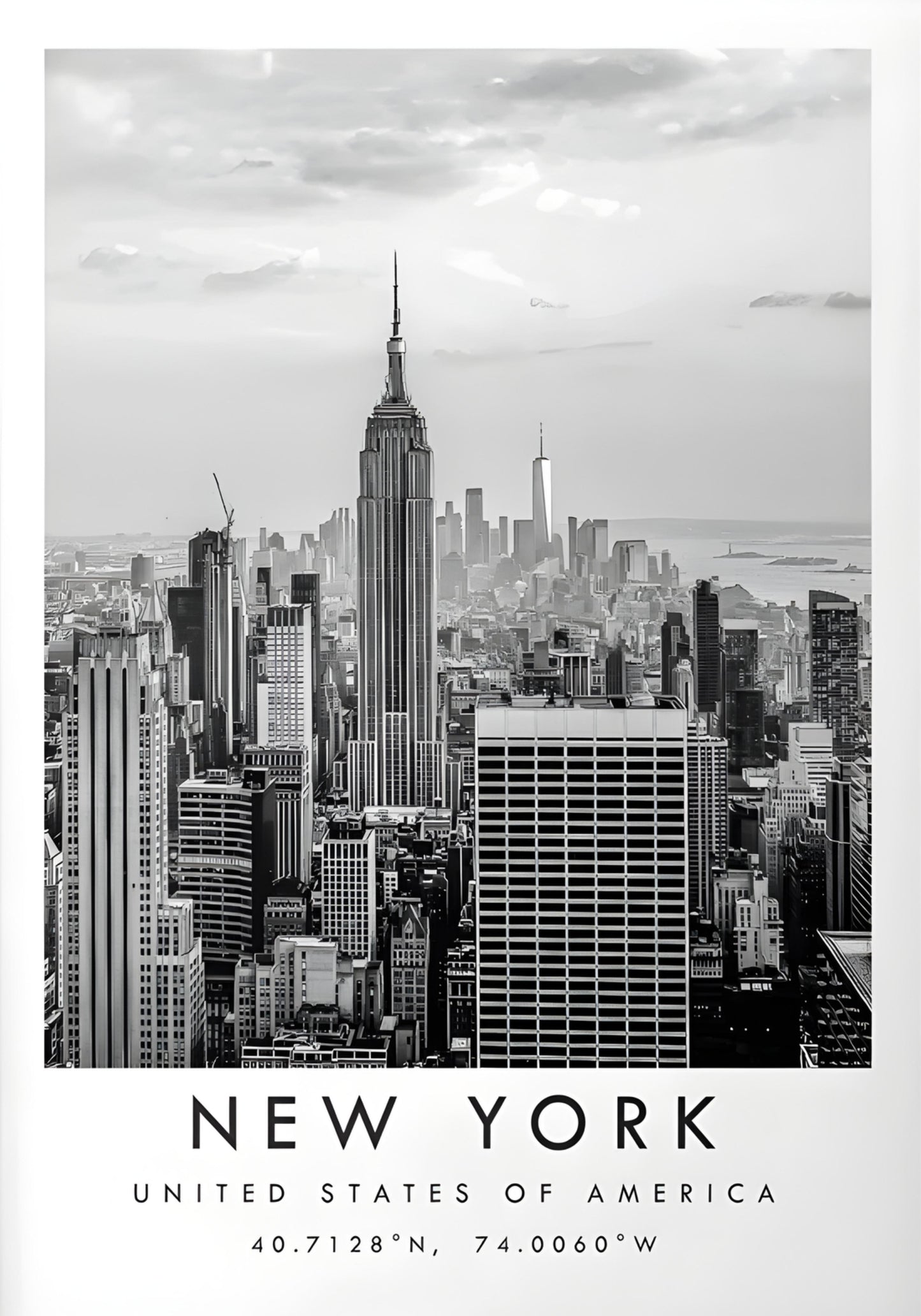 Empire State Building Poster | New York City Skyline | Iconic NYC Landmark | USA Architecture Decor