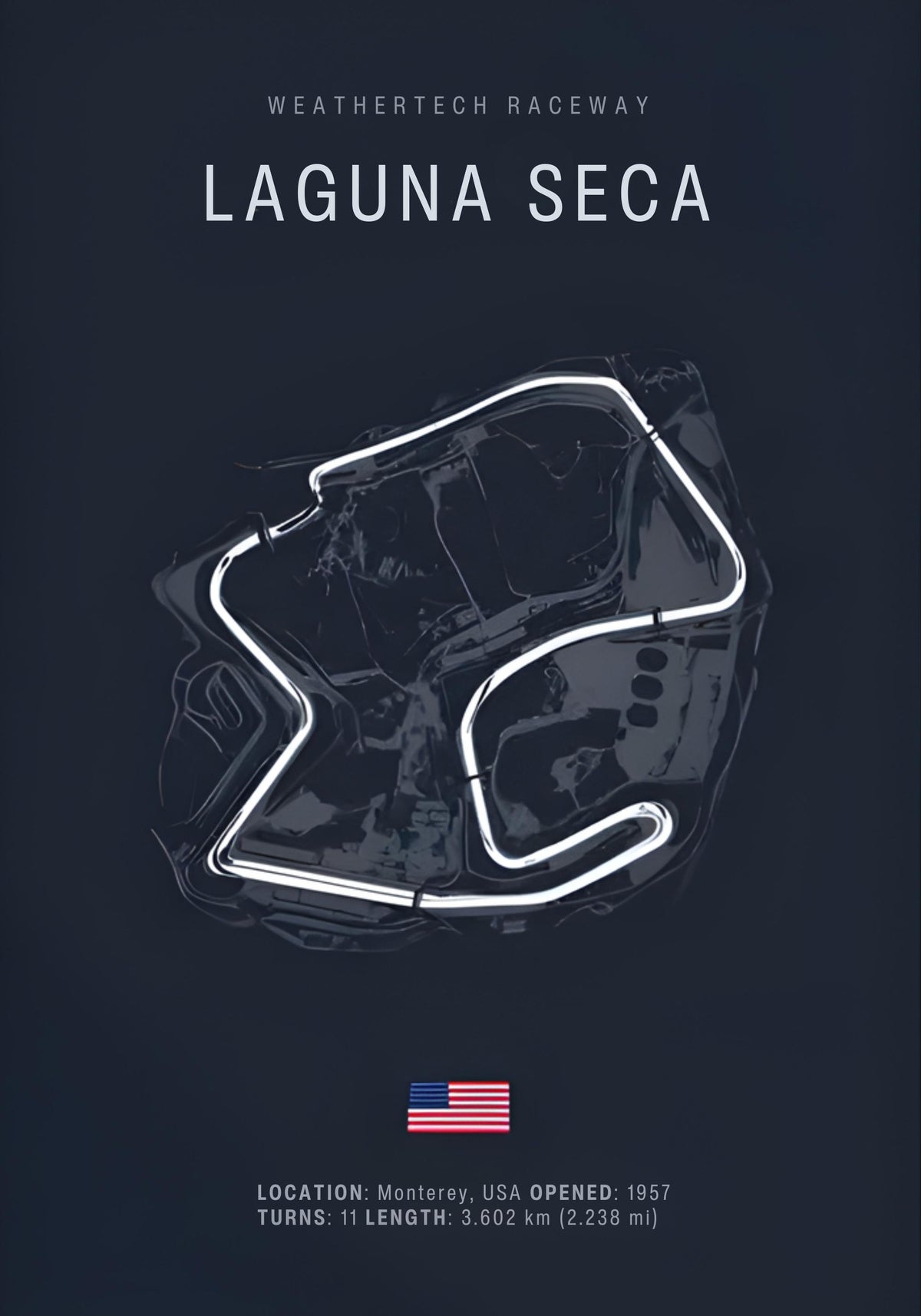 LAGUNA SECA TRACK MAP