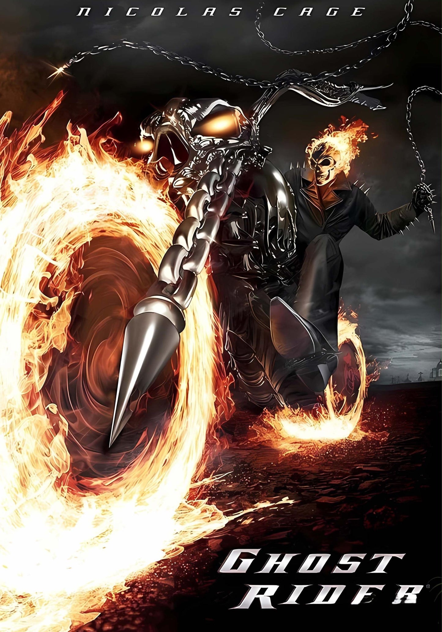 Ghost Rider Nicolas Cage | Ghost Rider | Horror Movie Poster