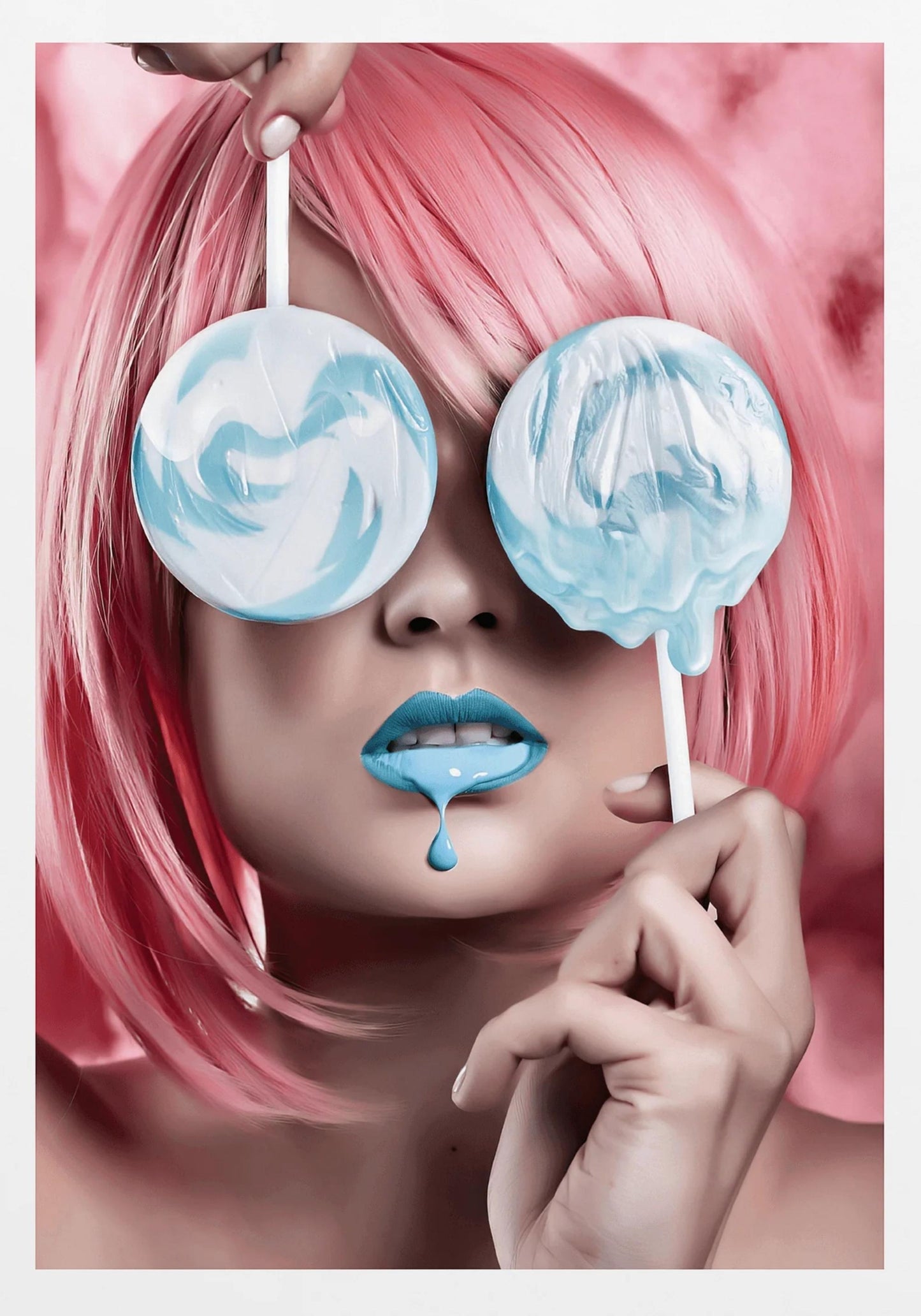 Lollipop Woman | Artistic Wall Print | Vibrant Decor Poster | Eye-Catching Visual Art | Home & Garden Decoration