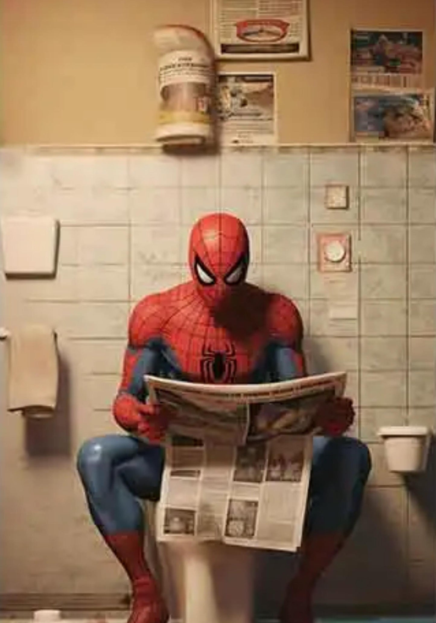 SPIDEY IN THE LOO