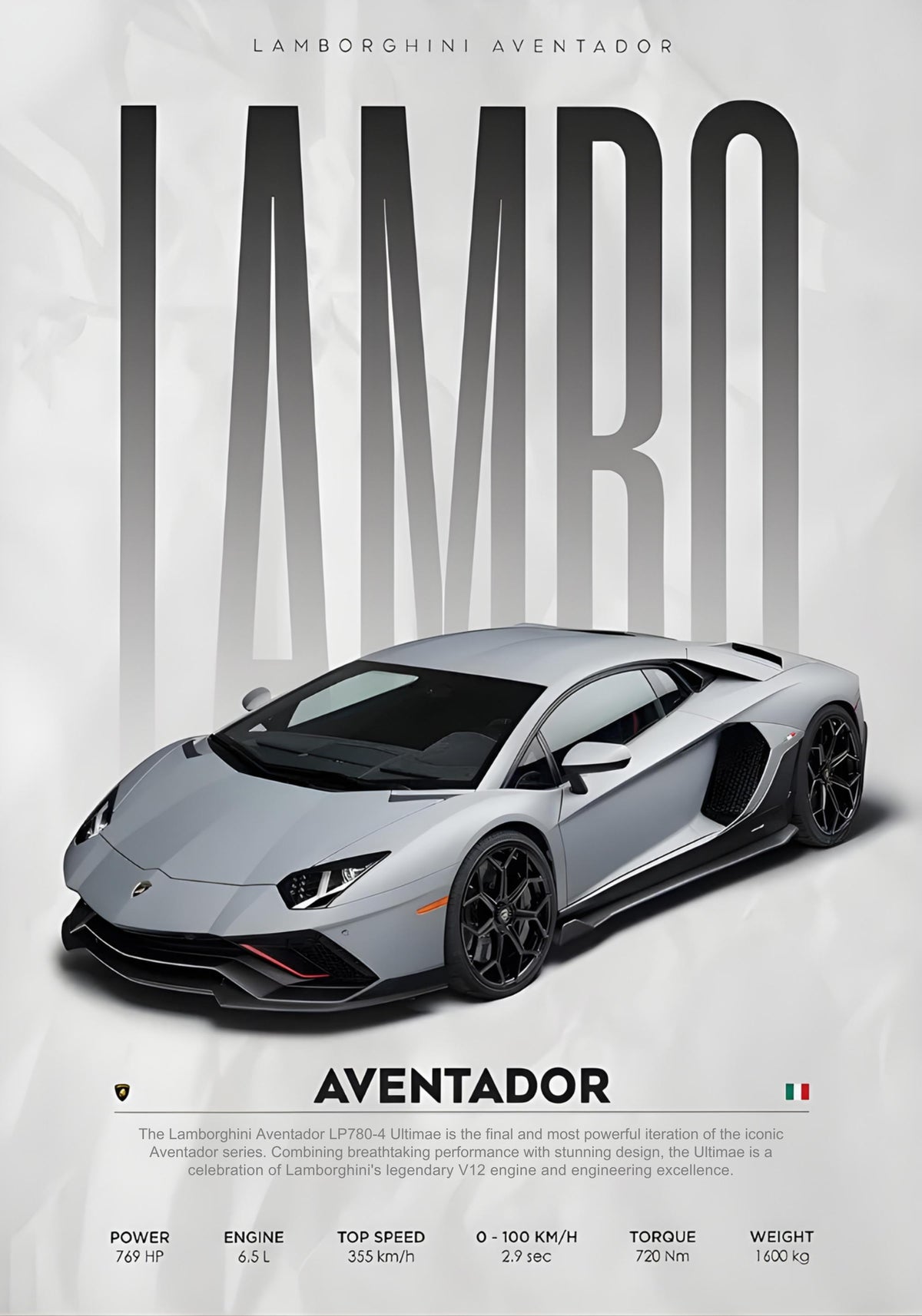 LAMBORGHINI VENENO HURACAN COUNTACH