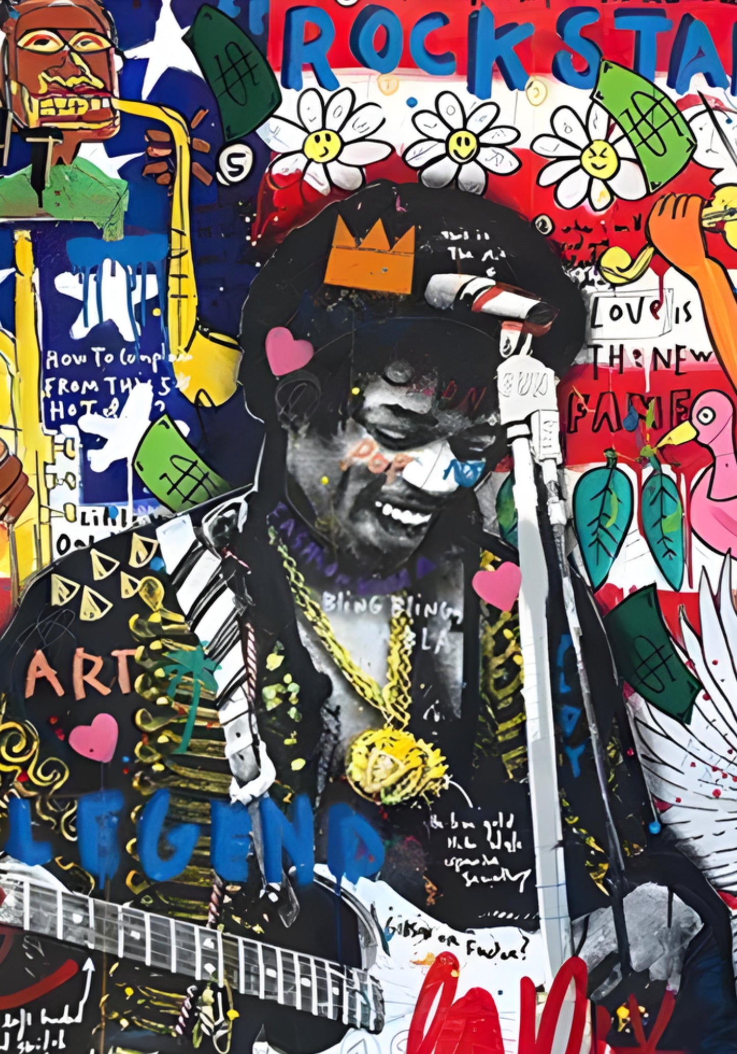 Poster | Abstract Street Pop Graffiti Art | Queen of England Wall Art | Canvas Print for Living Room Decor