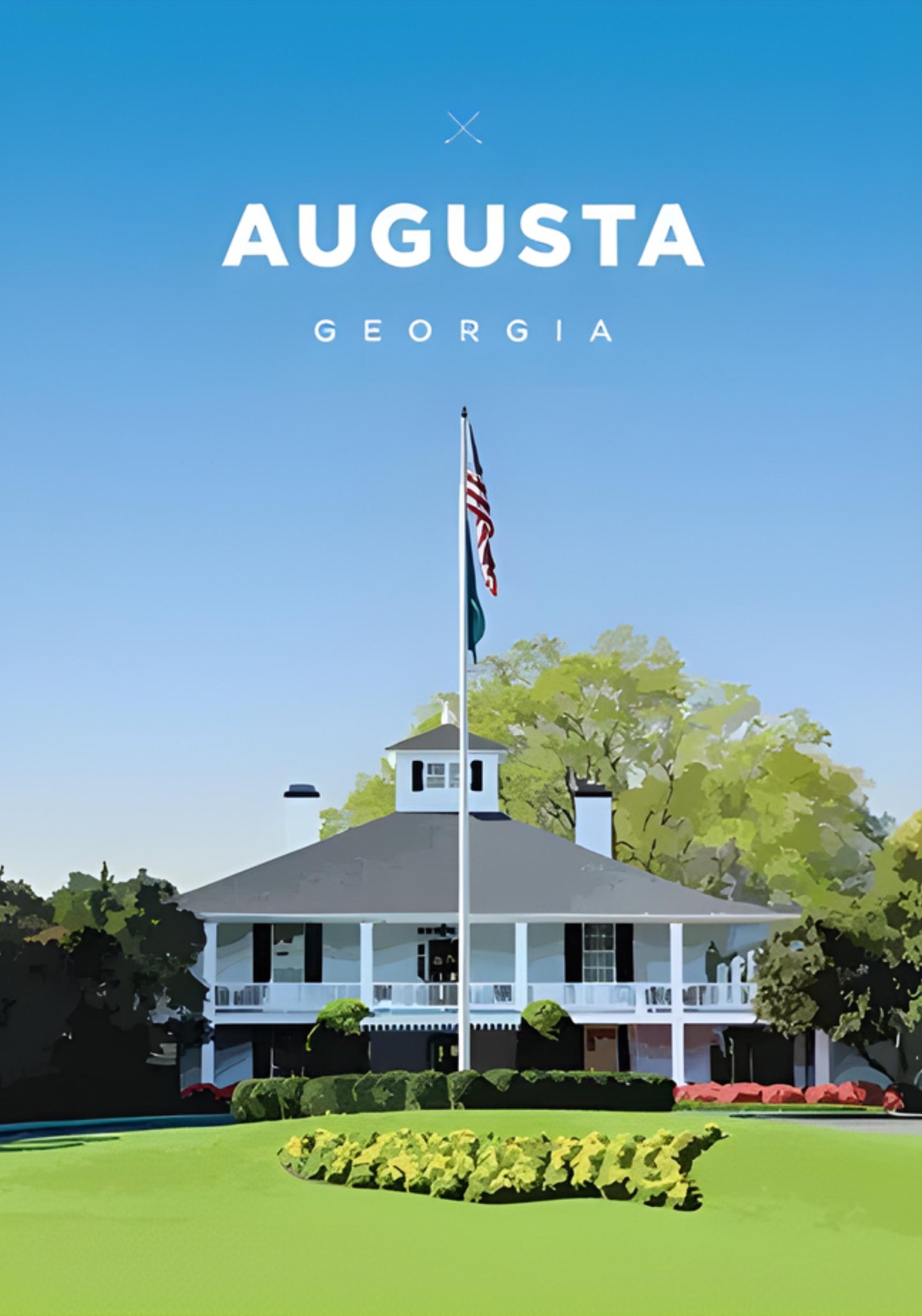 Augusta Clubhouse | Georgia Golf Art