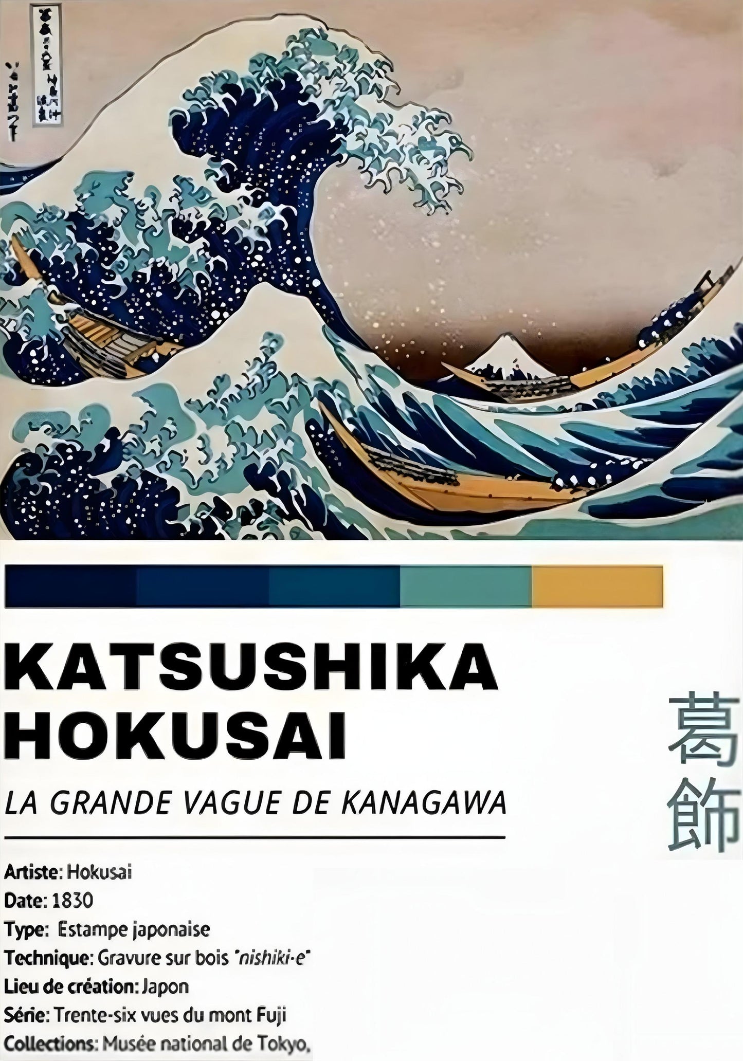 Hakusai Ohara | The Great Wave | Museum Exhibition Poster | Wall Art Decor | Home & Garden Decor