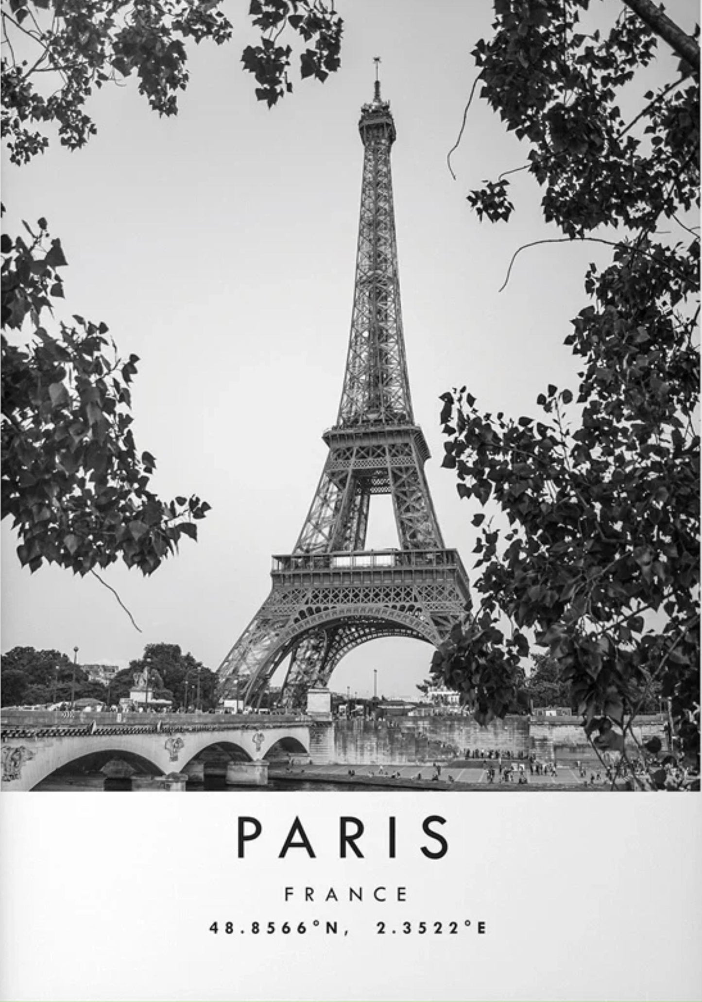 Eiffel Tower Poster | Paris Skyline Art | Iconic French Landmark | Wall Decor | Travel-Inspired Artwork