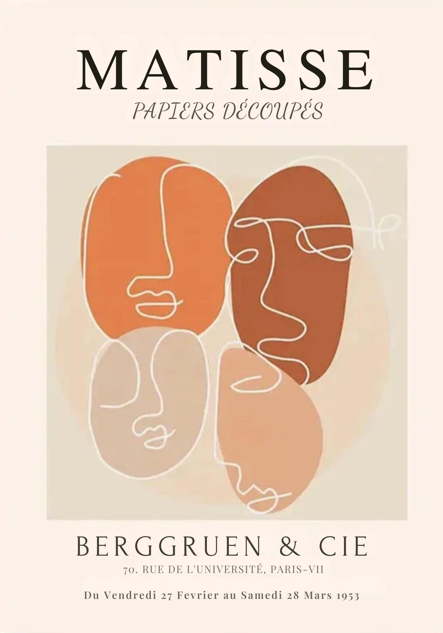 Henri Matisse Poster | Berggruen & Co. | Cut-Outs | The Art of Balance | Papiers Decoupes