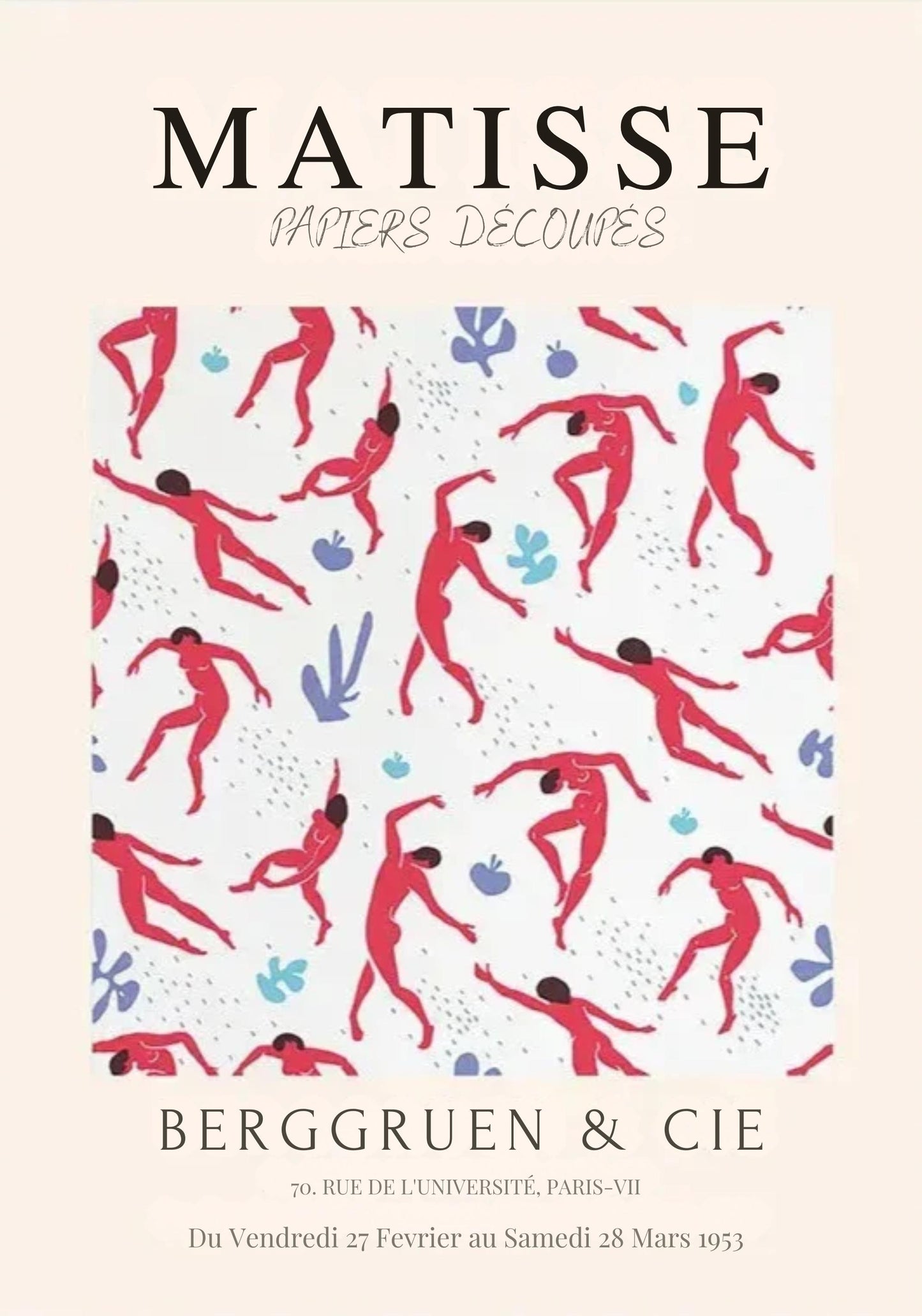 Henry Matisse | Berggruen & Co. | Cut-Outs Poster | Minimalist Muse Design | Art Decor for Home & Office Walls