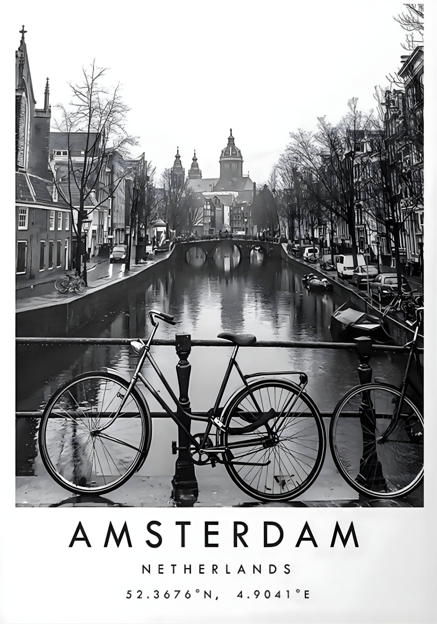Amsterdam Canals | Scenic Waterways | Urban Landscape | Travel Decor | Poster