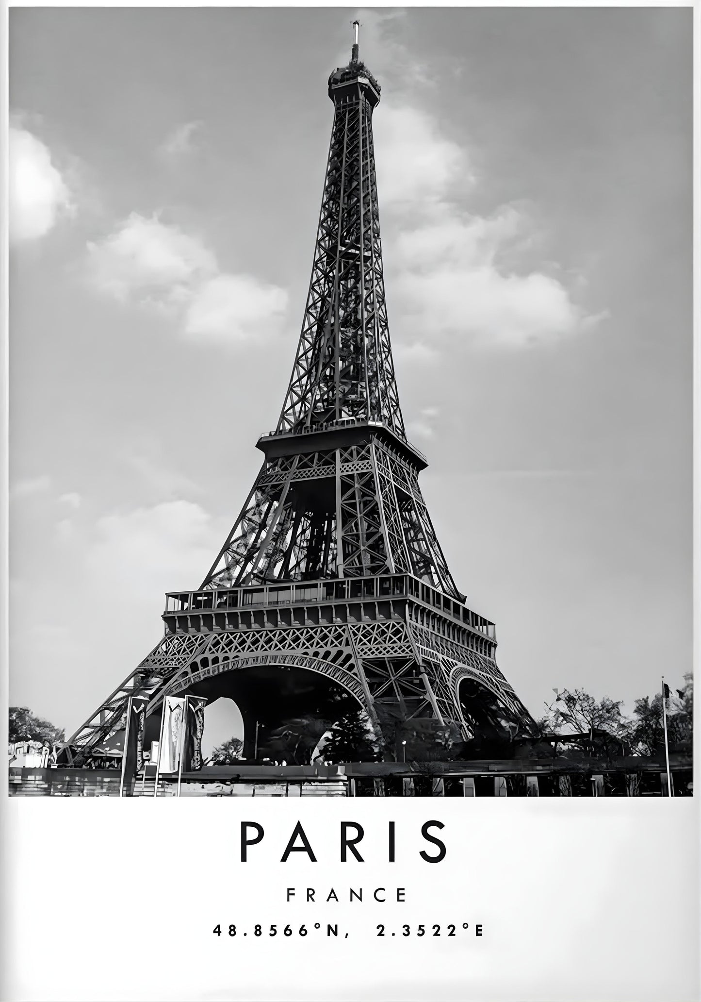 Eiffel Tower Poster | Iconic Paris Landmark | Captures Parisian Charm | France Wall Art Decor