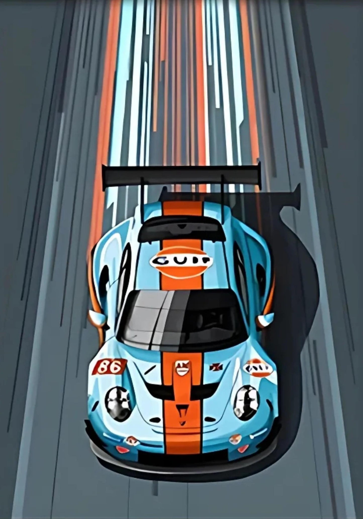 Porsche 911 | Gulf Oil | Vintage Le Mans Style