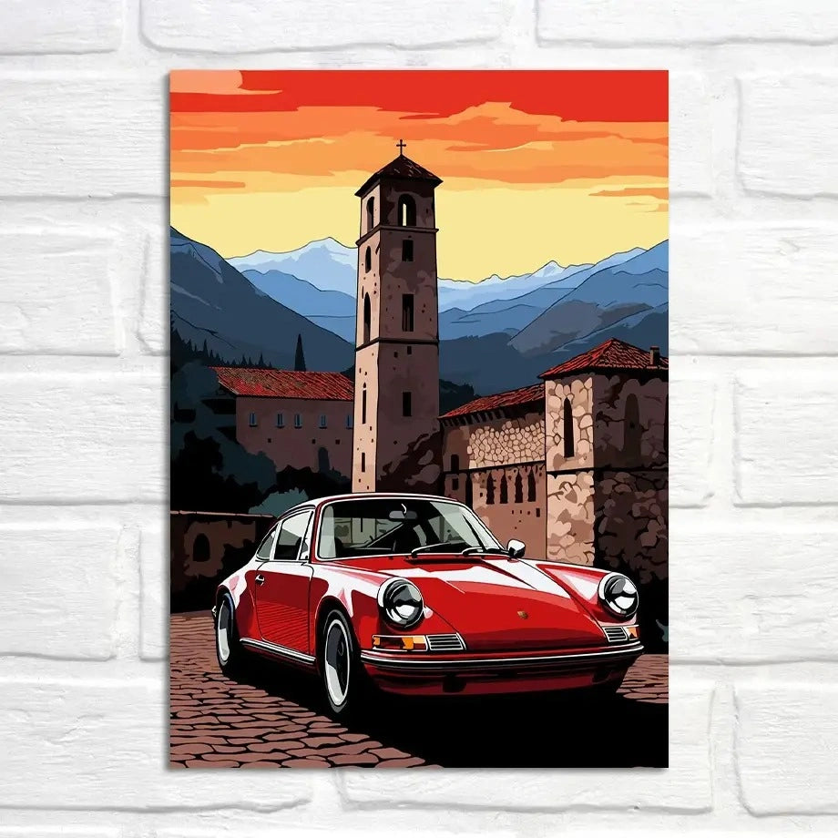 Porsche 911 | Sunset in Tuscany | Mediterranean Scenic