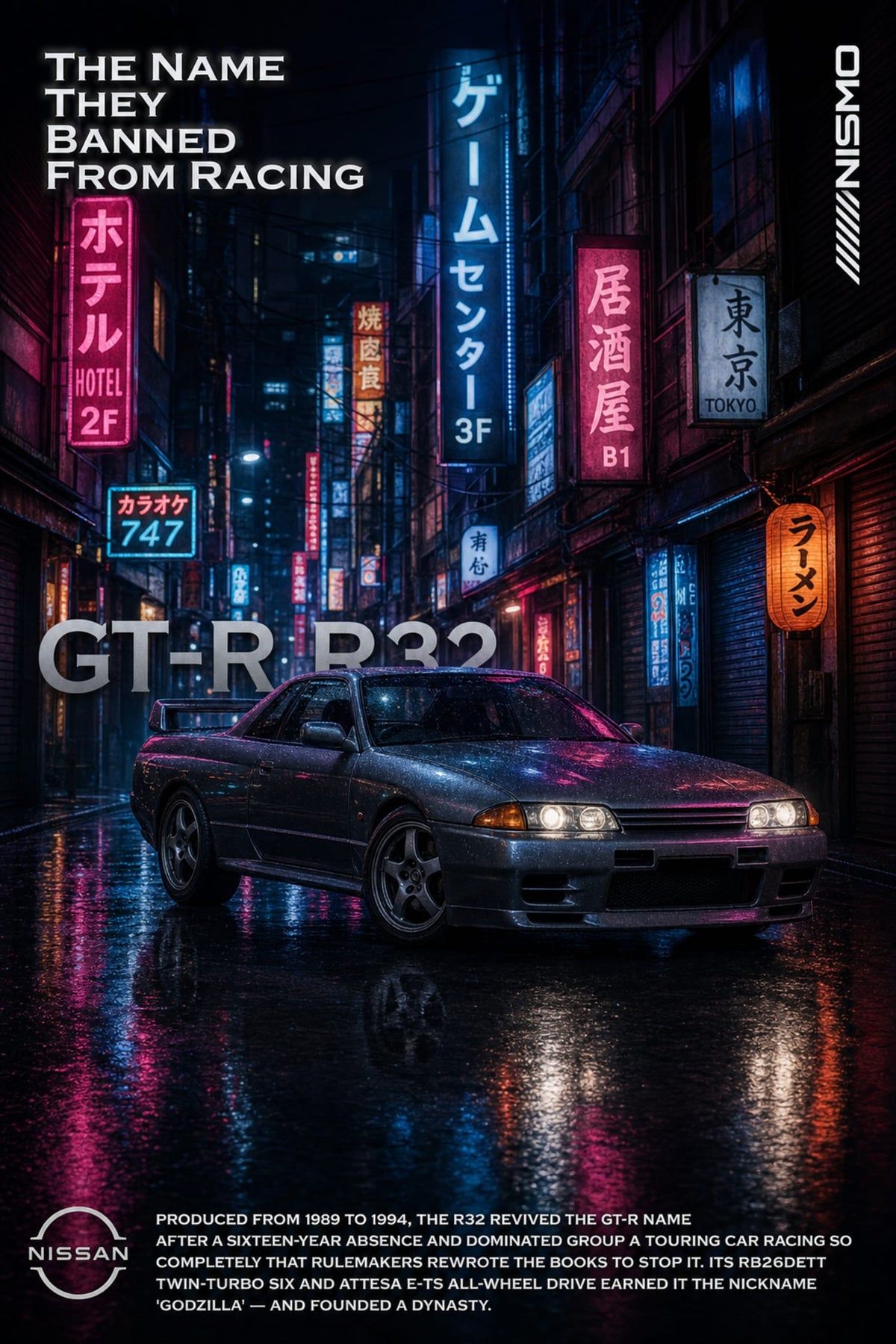 NISSAN GT-R R32 NIGHTSCAPE
