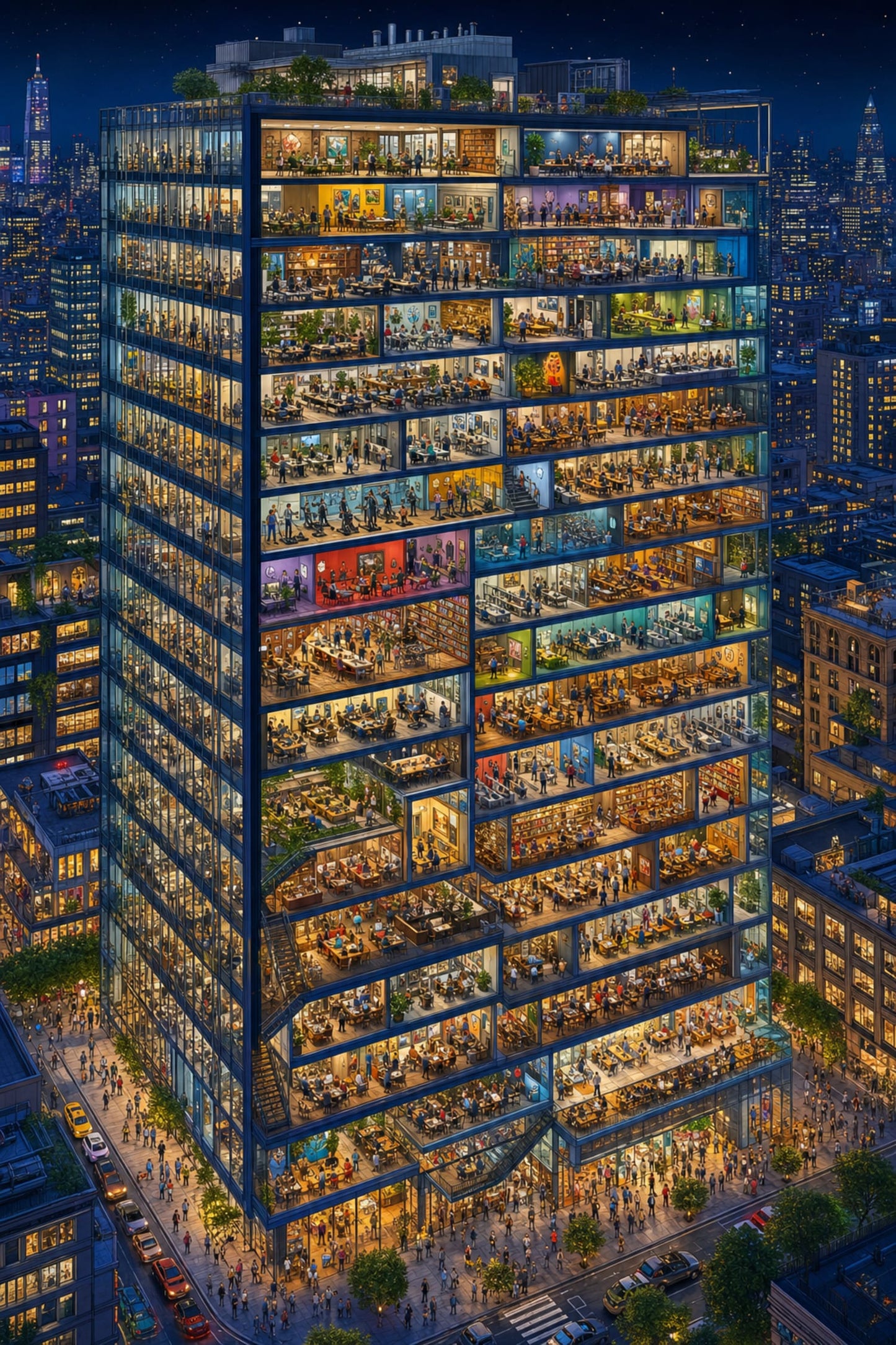 SKYSCRAPER AT NIGHT