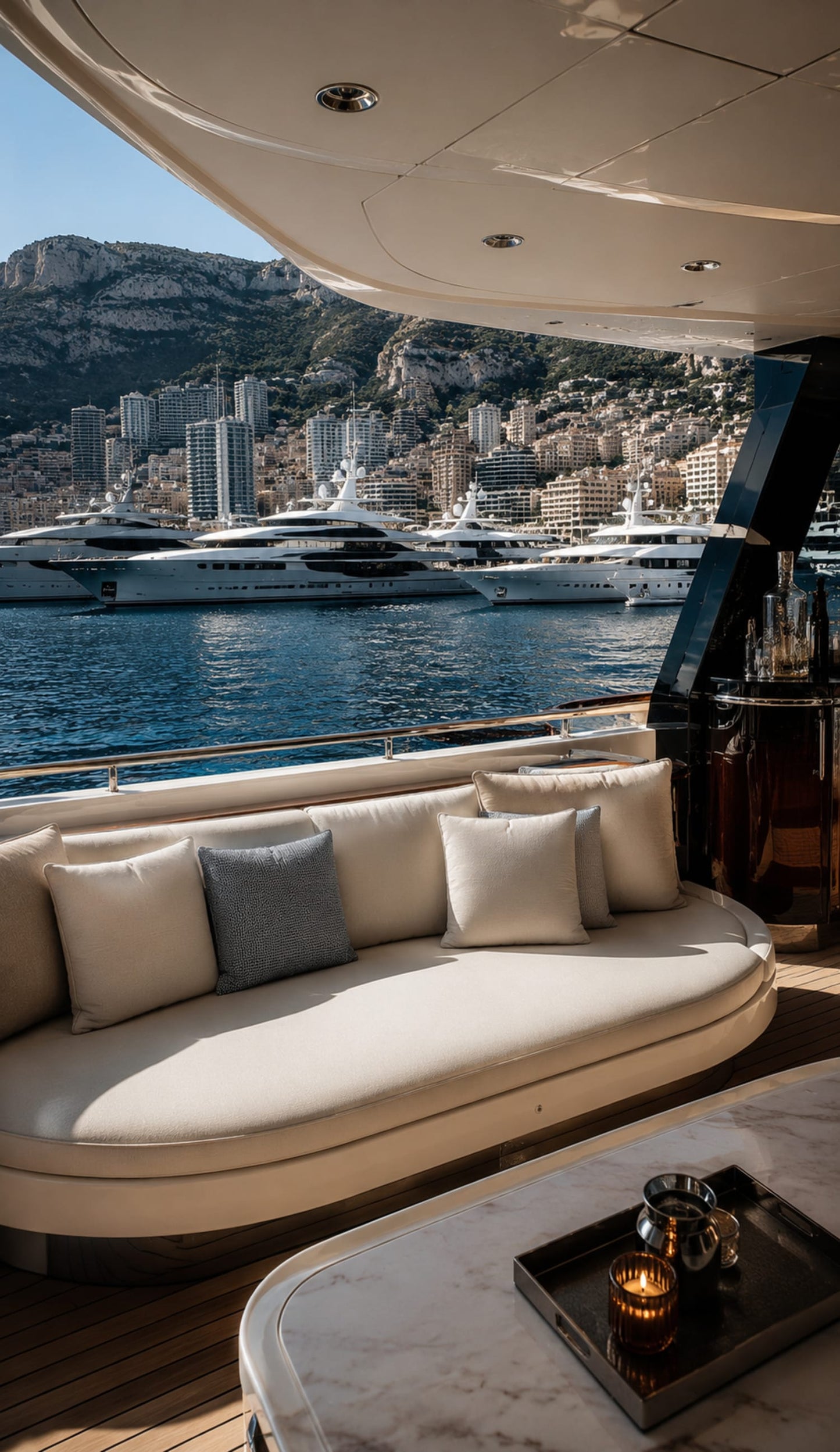 Luxury Yacht Seascape | Nautical Theme Decor