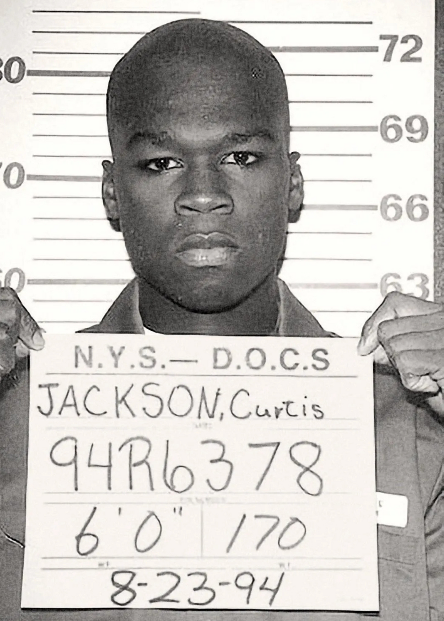 50 Cent Mugshot Poster | Iconic Hip Hop Art Print | Wall Decor