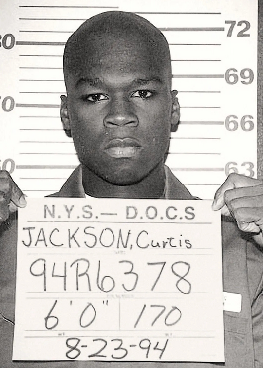 50 Cent Mugshot Poster | Iconic Hip Hop Art Print | Wall Decor