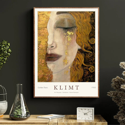 Gustav Klimt Poster | Golden Tears | Decorative Wall Art | Home Decor | Expressionist Art | Bedroom or Living Room Display | Art Print