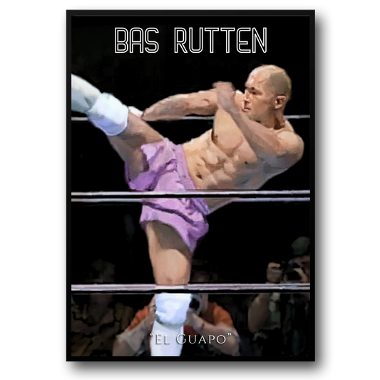 Bas Rutten Poster | Iconic Kick | El Guapo | Pancrase | UFC Champion