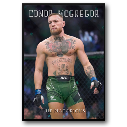 Conor McGregor UFC Poster  The Notorious MMA Fighter Wall Art