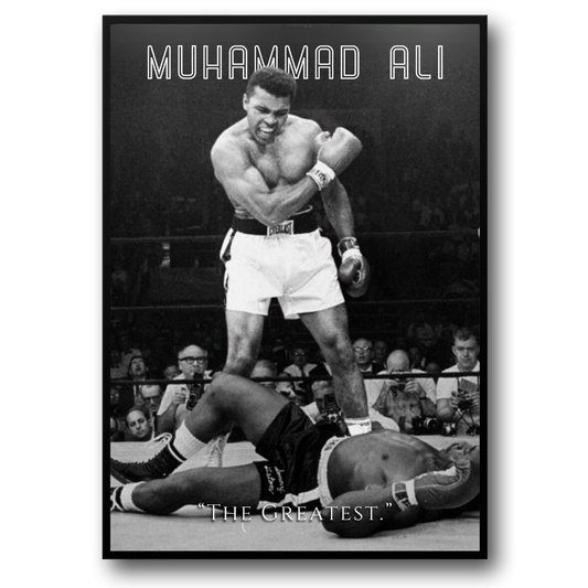 Muhammad Ali Boxing Poster  The Greatest Knockout Iconic Wall Art