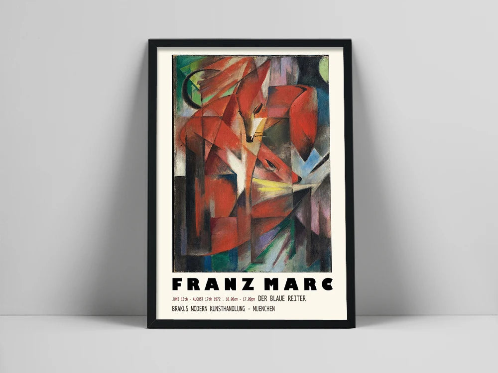 Franz Marc | The Foxes | Wildlife Art Poster | Vibrant Animal Wall Decor | Museum Quality Reproduction
