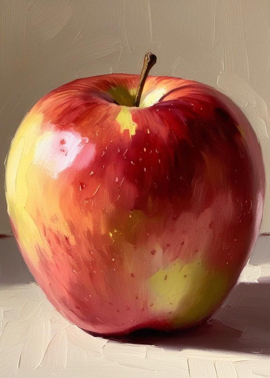 Fruit Art Poster | Apple Illustration | Home Wall Decor | Fruits Gallery | Artwork for Kitchen or Dining Room Decor | Botanical Poster