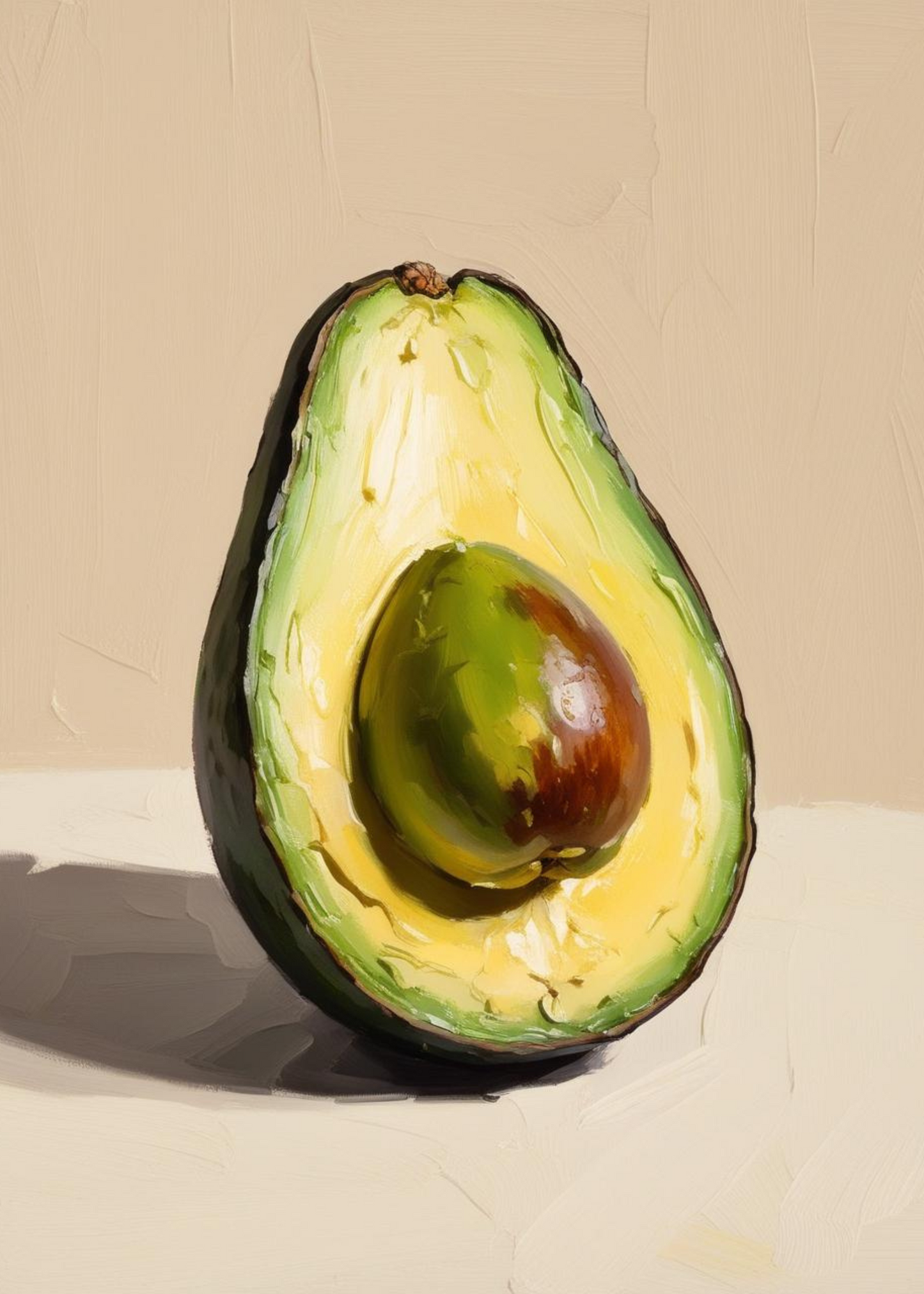 Avocado Art Print | Kitchen Wall Decor | Fruit Poster | Modern Home Decor | Botanical Wall Art | Avocado Illustration | Food Themed Poster