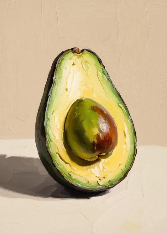 Avocado Art Print | Kitchen Wall Decor | Fruit Poster | Modern Home Decor | Botanical Wall Art | Avocado Illustration | Food Themed Poster