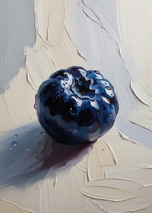 Fresh Blueberry Poster | Fruits Gallery | Home Wall Decor | Vibrant Kitchen Artwork | Nature-Inspired Print