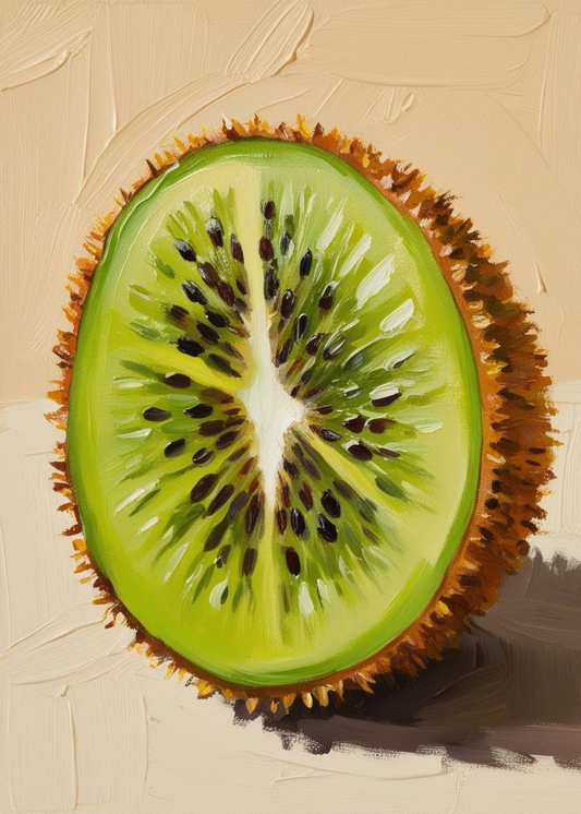 Fresh Kiwi | Wall Art Poster | Vibrant Decor | Fruit Print for Home & Kitchen | Botanical Illustration |  Poster Art for Living Room | Nature Inspired Wall Decor