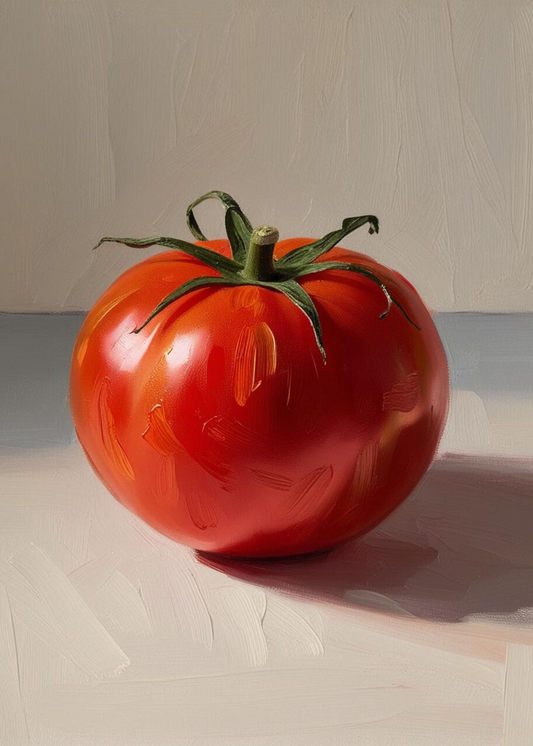 Juicy Tomato Art | Kitchen Decor | Vegetable Illustration | Modern Poster | Home Wall Decor
