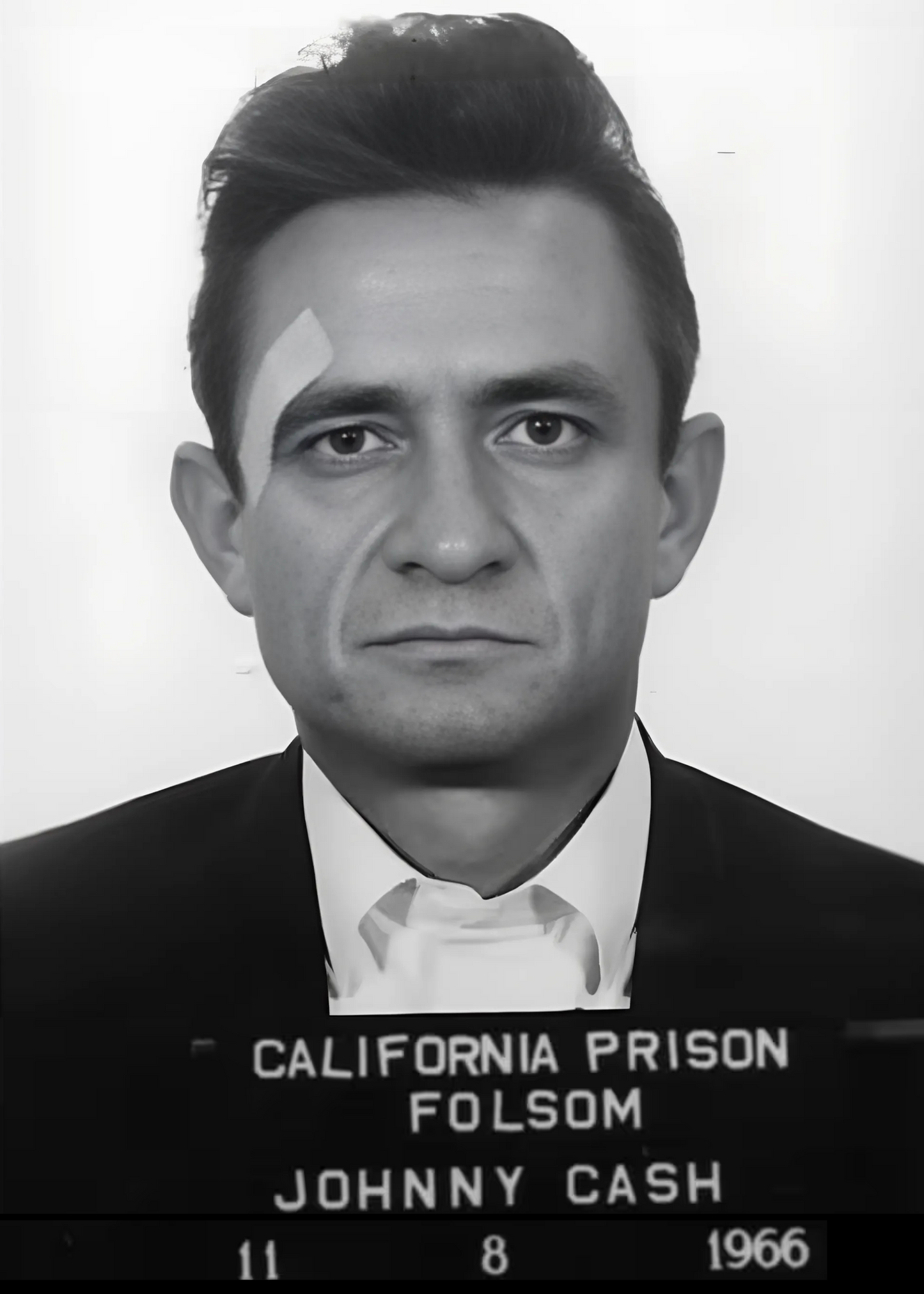 Johnny Cash | Black and White Mugshot Poster | Iconic Music Legend | Wall Art Decor