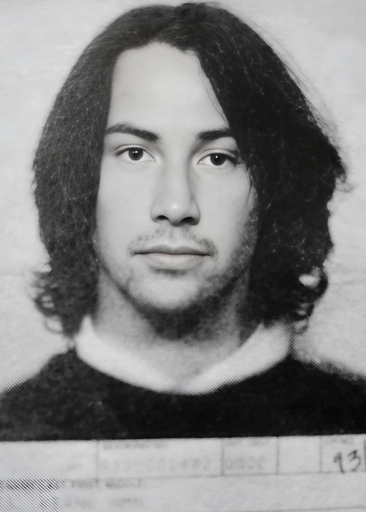 Keanu Reeves | Vintage Mugshot Poster | Iconic Wall Art Print | Home Decor