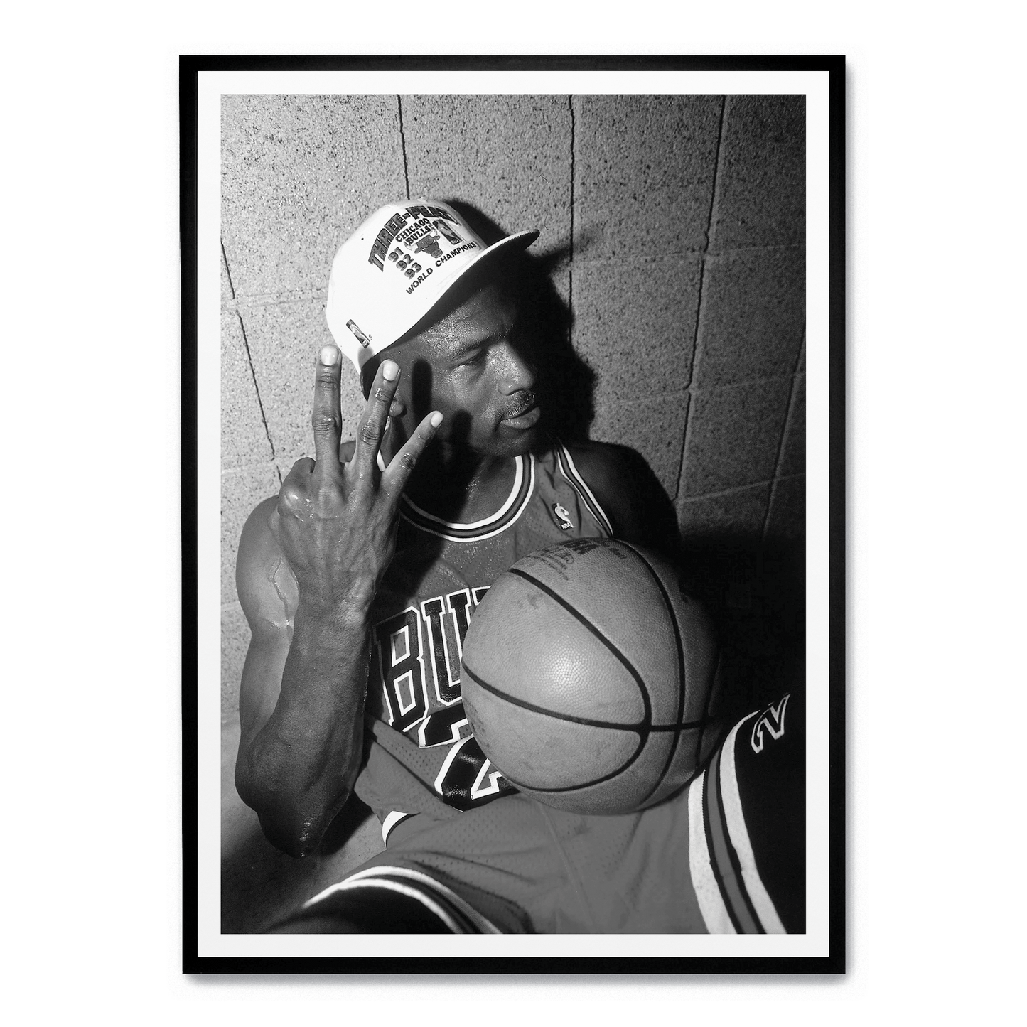 Michael Jordan | Iconic 3 Fingers Poster | Basketball Legend Wall Art | Sports Memorabilia | Home & Garden Decor
