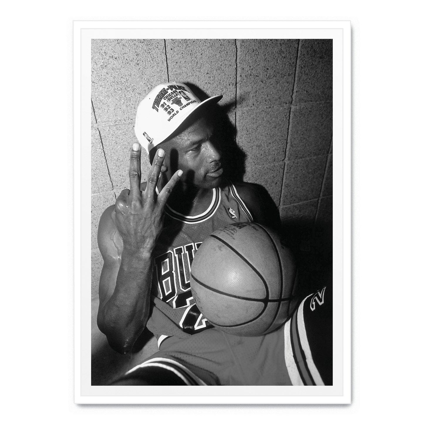 Michael Jordan | Iconic 3 Fingers Poster | Basketball Legend Wall Art | Sports Memorabilia | Home & Garden Decor