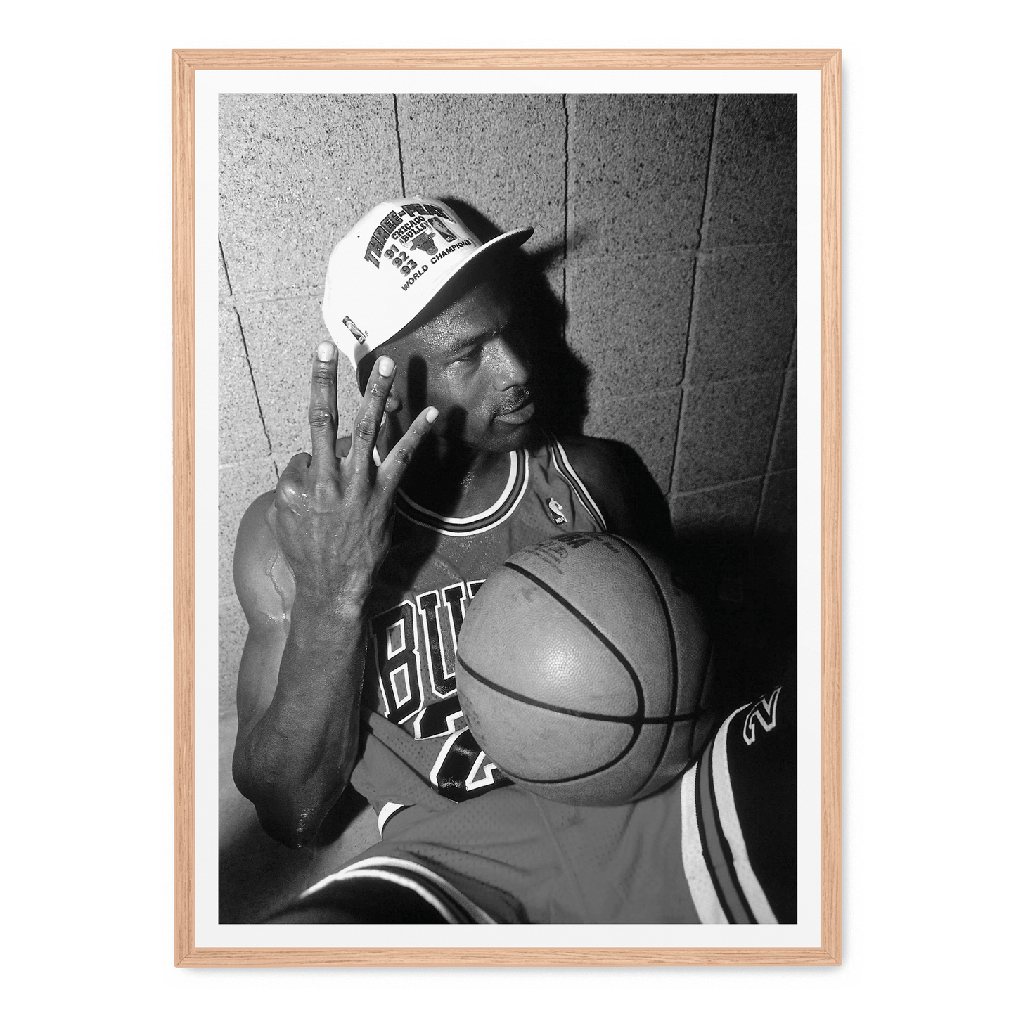 Michael Jordan | Iconic 3 Fingers Poster | Basketball Legend Wall Art | Sports Memorabilia | Home & Garden Decor