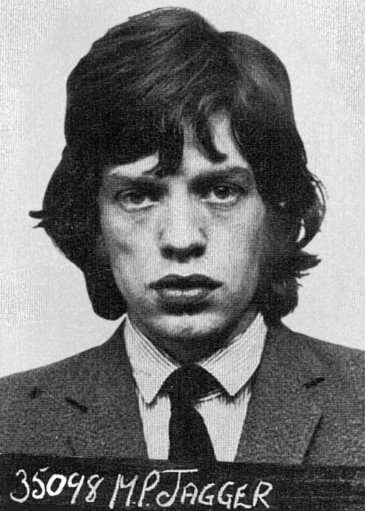 Mick Jagger Mugshot Poster | Vintage Style | Iconic Rock Star Art | Decorative Wall Art | Home & Office Decor | Collectible Music Poster