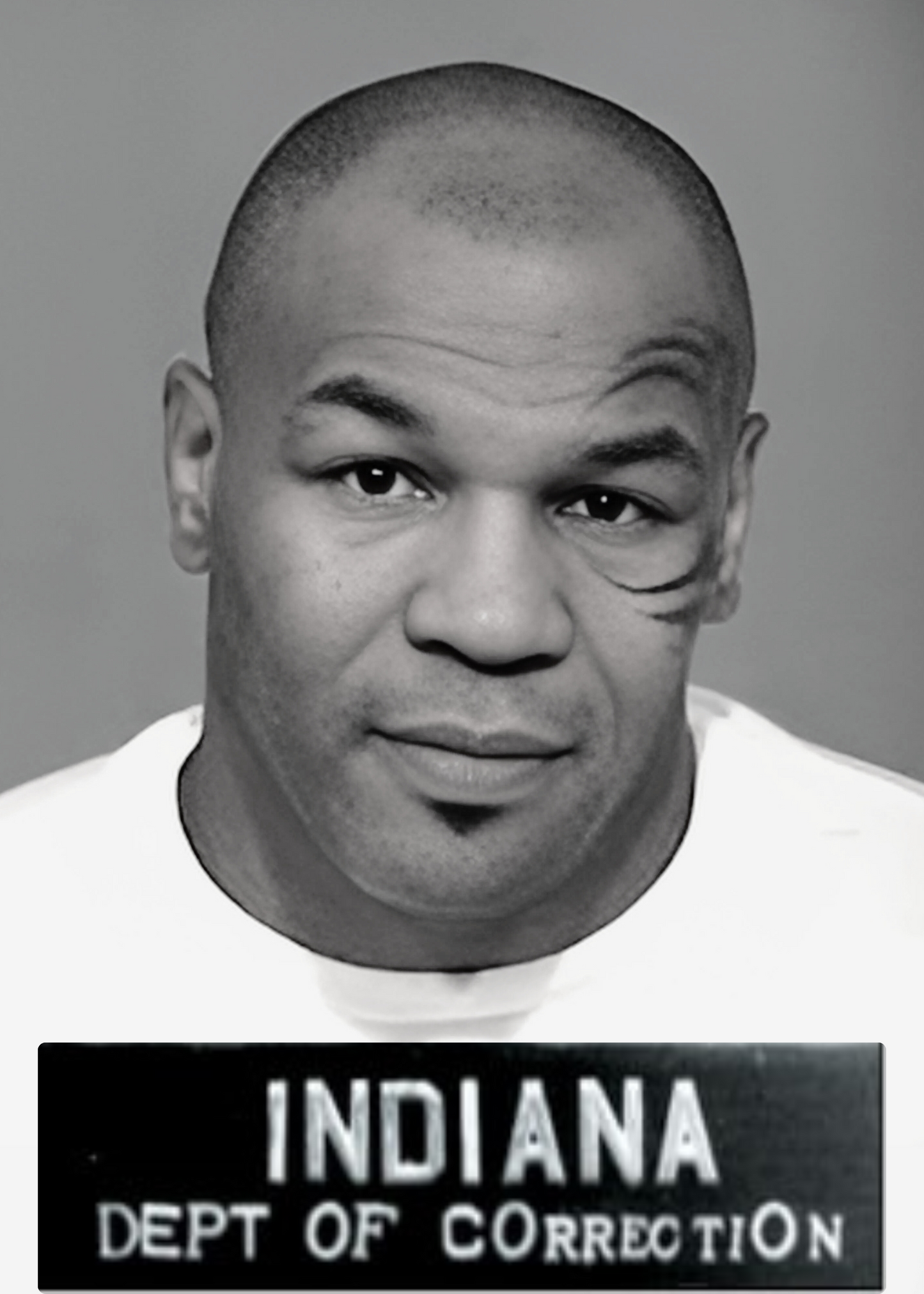 Mike Tyson Mugshot Poster | Retro Style | Iconic Boxing Legend Art | Home Decor | Black and White Print | Wall Art Display