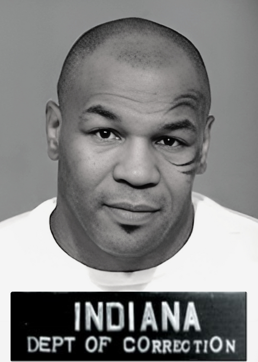 Mike Tyson Mugshot Poster | Retro Style | Iconic Boxing Legend Art | Home Decor | Black and White Print | Wall Art Display