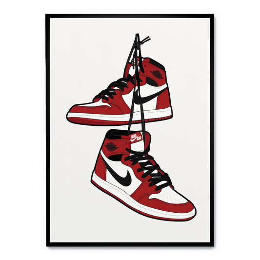 Nike Air Jordan | Iconic Basketball Sneakers Poster | Wall Art Decor | Sports Fan Gift | Retro Sneaker Print