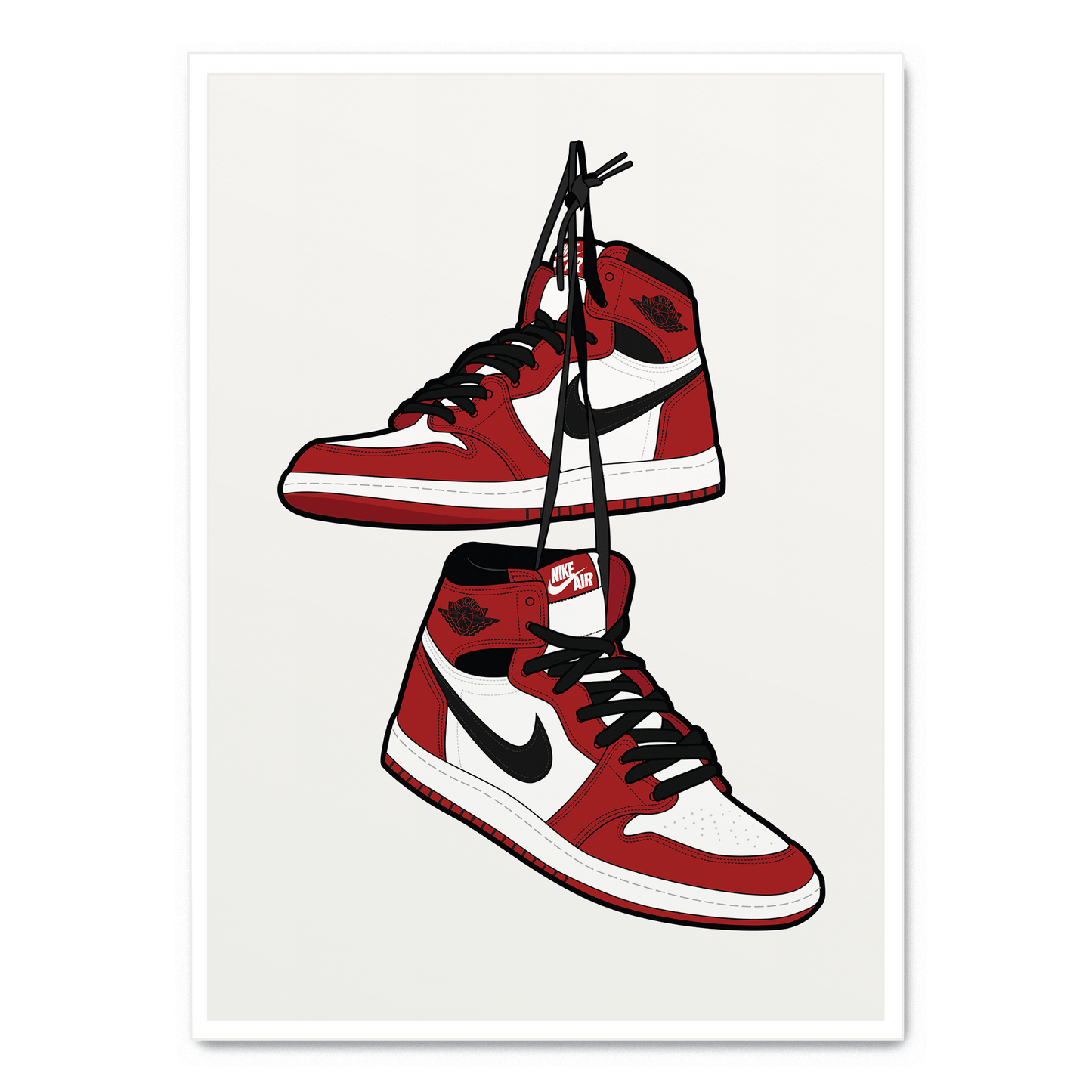 Nike Air Jordan | Iconic Basketball Sneakers Poster | Wall Art Decor | Sports Fan Gift | Retro Sneaker Print