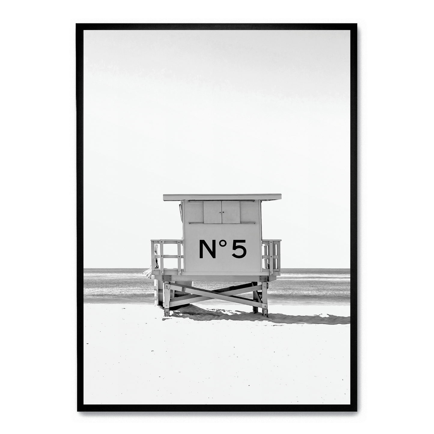 Chanel Beach Cabin Poster | Coastal Chic Decor | Luxury Fashion Art Print | Stylish Wall Art for Home & Garden | Elegant Visual Artwork