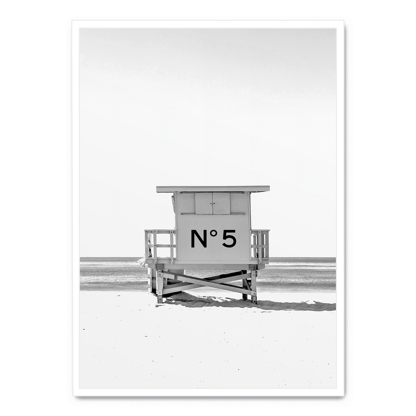 Chanel Beach Cabin Poster | Coastal Chic Decor | Luxury Fashion Art Print | Stylish Wall Art for Home & Garden | Elegant Visual Artwork
