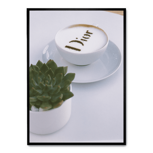 Christian Dior Coffee Art | Poster | Fashion Wall Decor | Luxury Print | Home & Garden Decor
