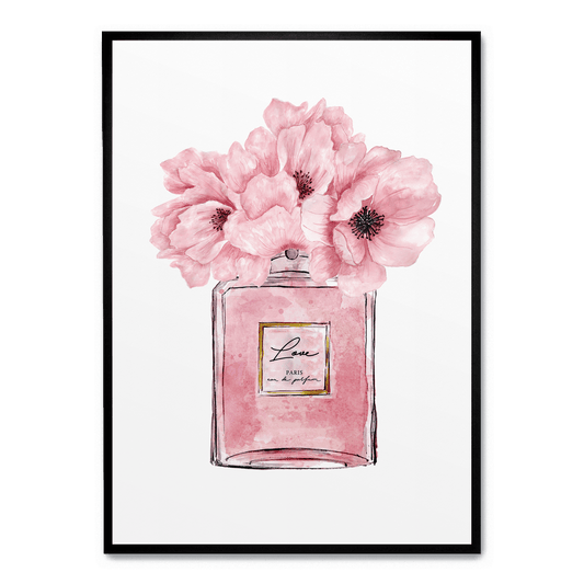 Scentful Elegance | Eau De Parfum Poster | Home Decor | Fragrance Art Print | Stylish Wall Artwork | Gift for Beauty Lovers