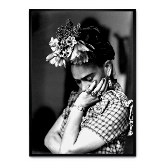 Frida Kahlo Portrait | Floral Accents | Art Poster | Mexican Artist | Wall Decor | Vibrant Colors | Home and Garden Decor