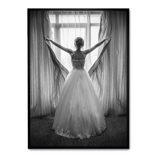 Girl Looking Out of Window Poster | Wall Art | Home Decor | Visual Artwork | Prints