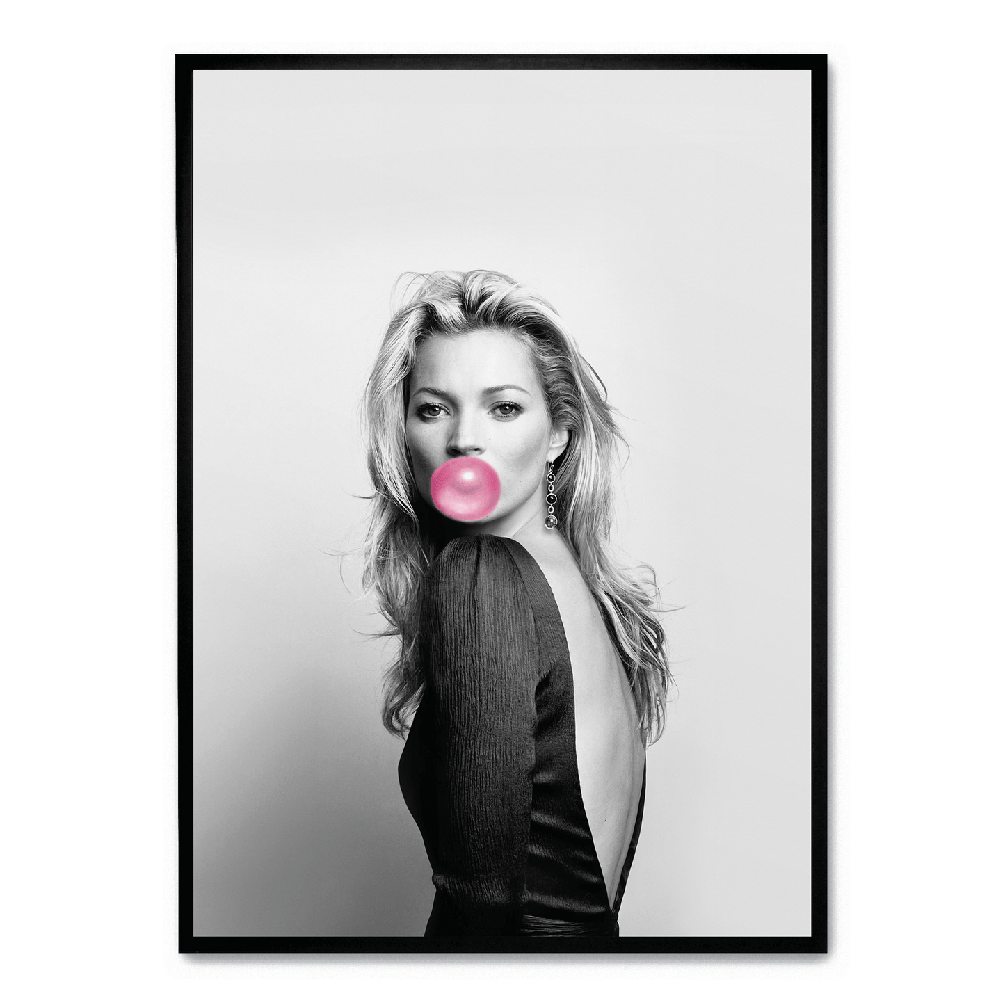 Kate Moss Bubblegum Poster | Iconic Portrait | Wall Art Decor | Fashion Photography Print | Home & Office Display