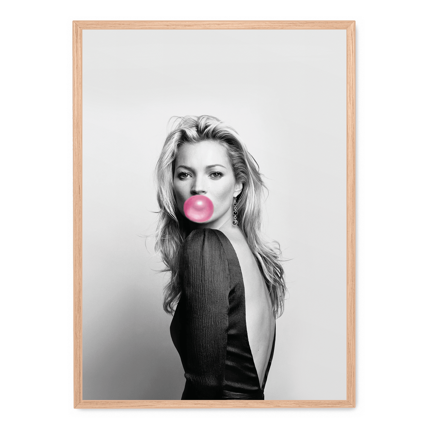 Kate Moss Bubblegum Poster | Iconic Portrait | Wall Art Decor | Fashion Photography Print | Home & Office Display